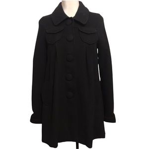 H&M Divided Wool blend Pleated Coat 4